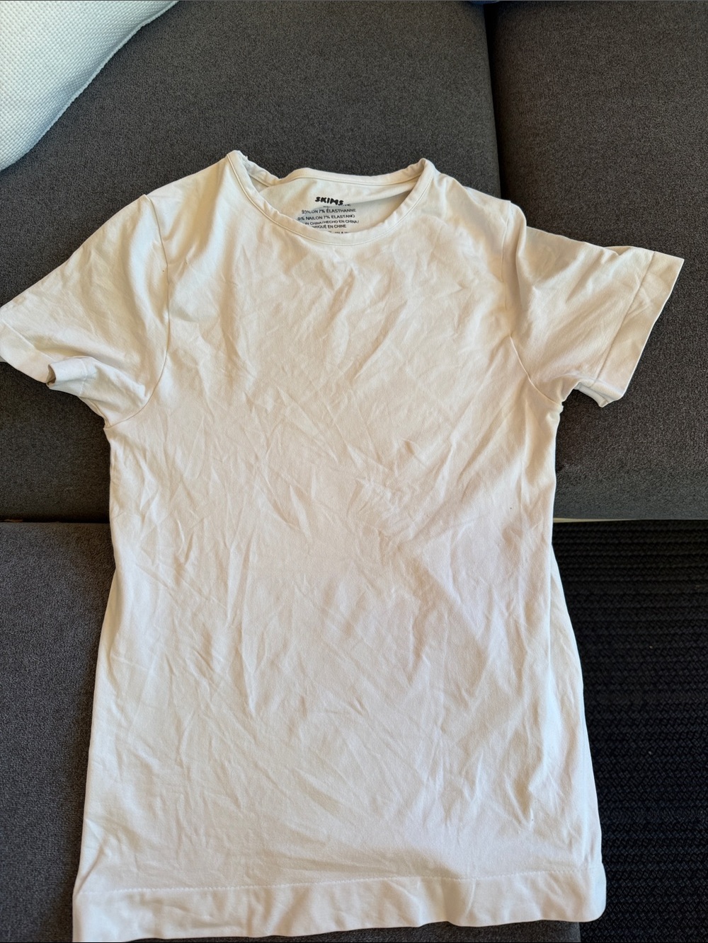 SKIMS White Short Sleeve Crew Tee
